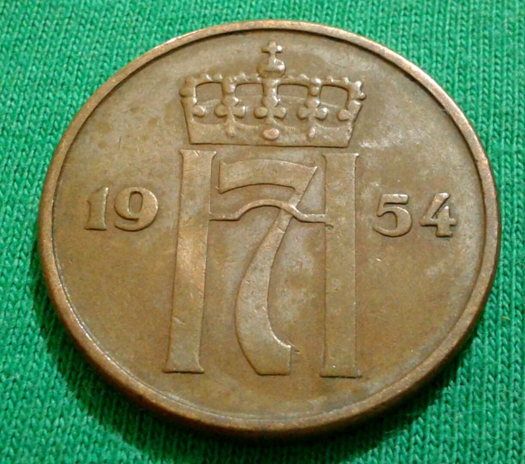 Норвегия 5 эре 1954 г. (811)