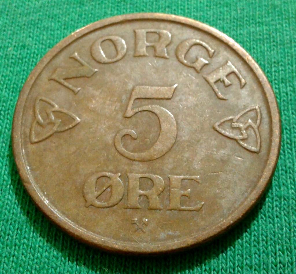 Норвегия 5 эре 1954 г. (811) 1