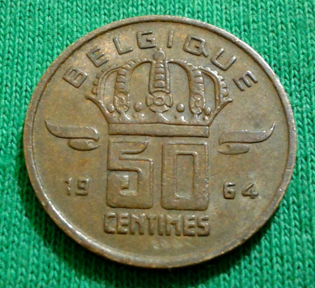 Бельгия 50 сантимов 1964 г. (960) 1