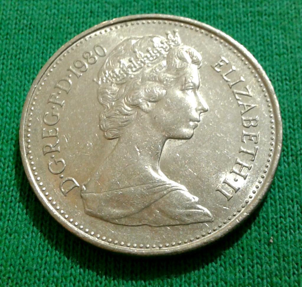 Великобритания 5 пенсов 1980 г. (115)