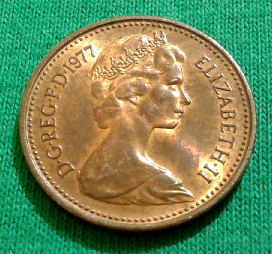 Великобритания 1 пенни 1977 г. (212)