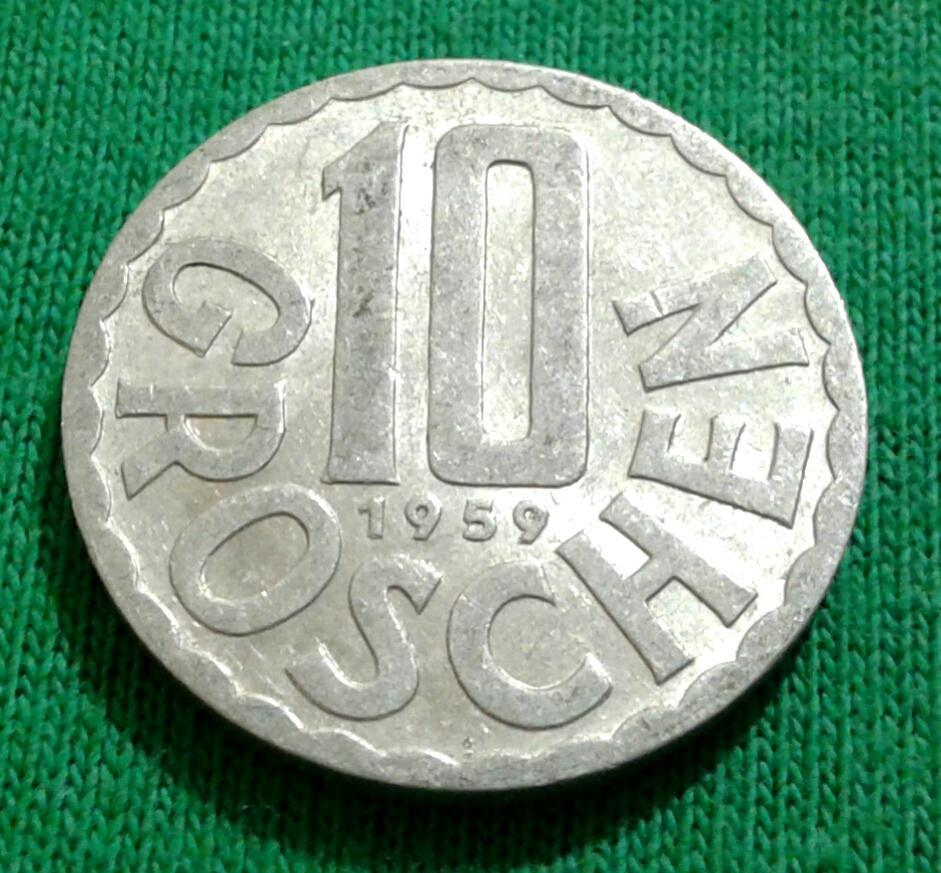 Австрия 10 грошей 1959 г. (214)