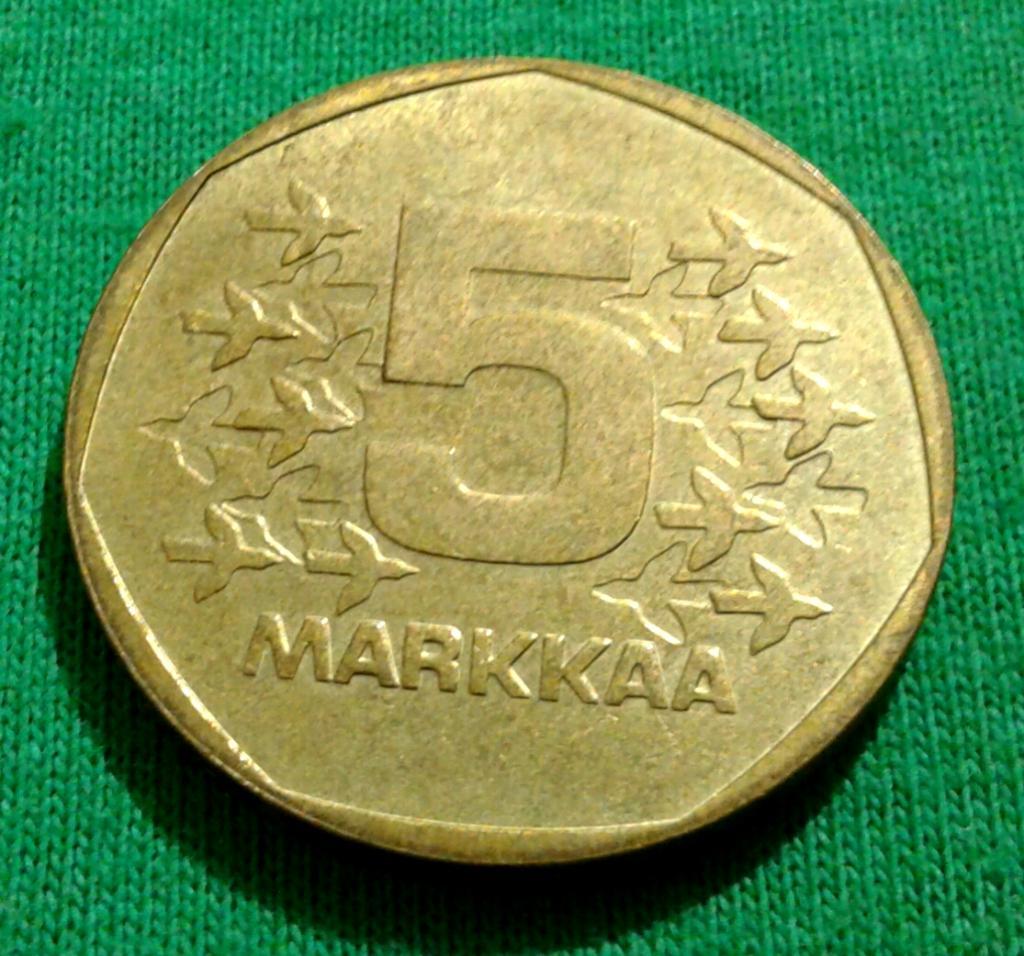 Финляндия 5 марок 1972 г. Корабль (118) 1