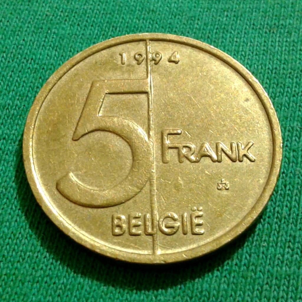 Бельгия 5 франков 1994 г. (147) 1