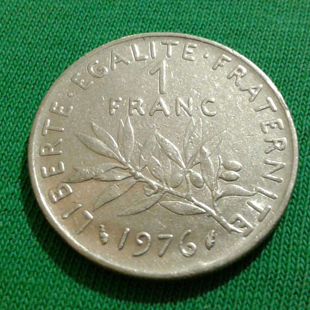 Франция 1 франк 1976 г. (1217)
