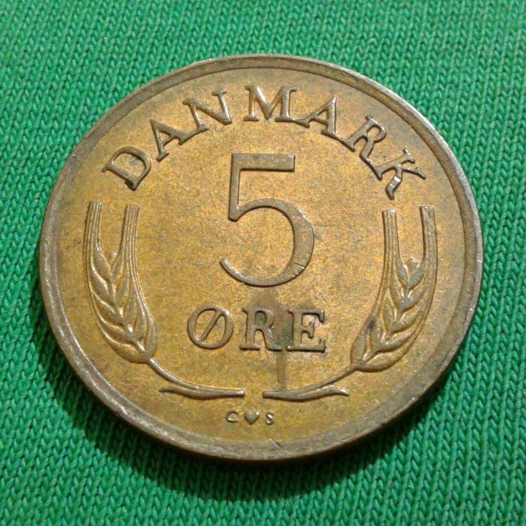 Дания 5 эре 1964 г. (1203) 1