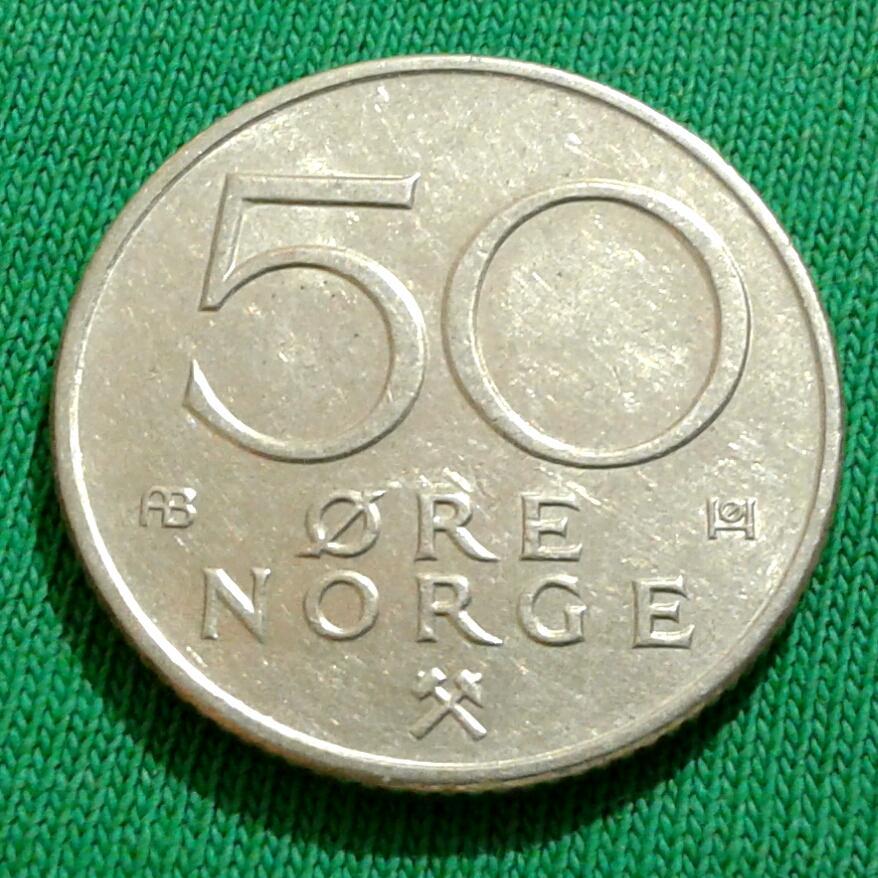 Норвегия 50 эре 1975 г. (1206)