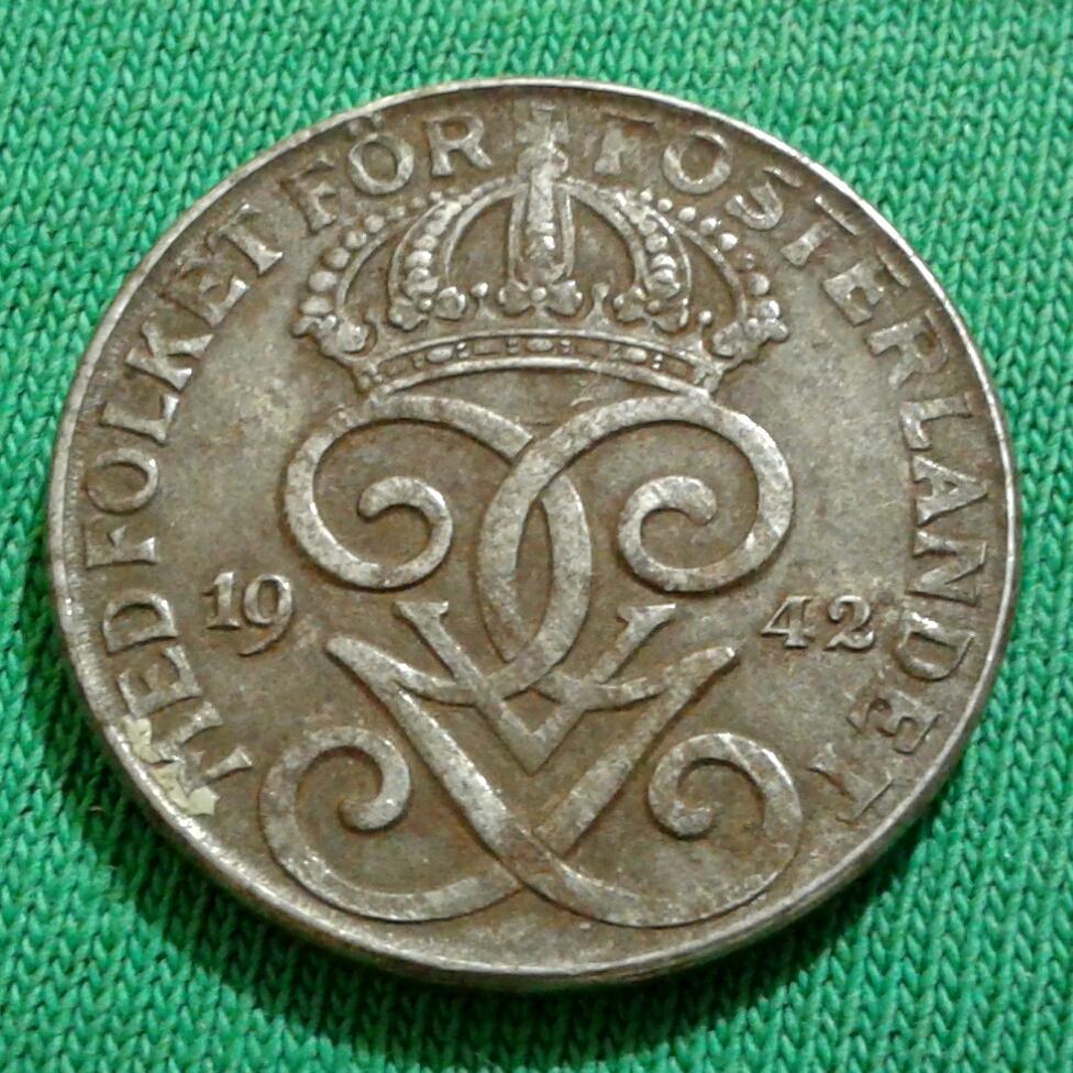 Швеция 2 эре 1942 г. (1106) 1
