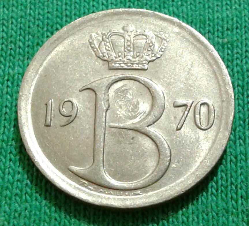 Бельгия 25 сантим 1970 г. (370)