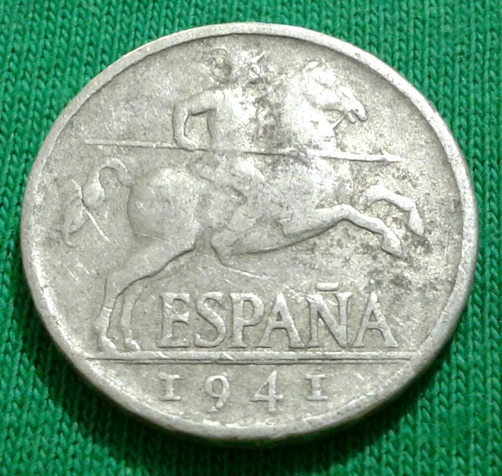 Испания 10 сентимо 1941 г. (602)