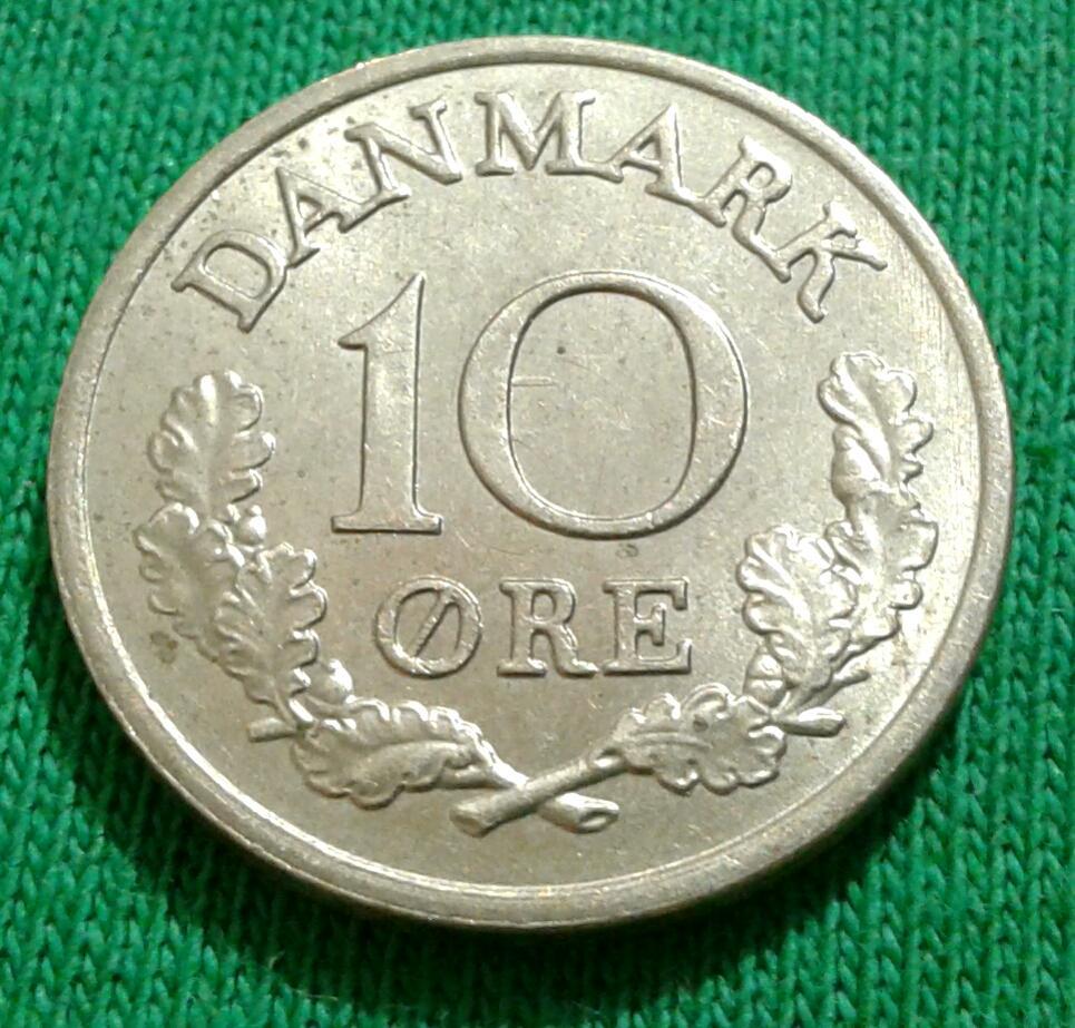 Дания 10 эре 1963 г. (604) 1