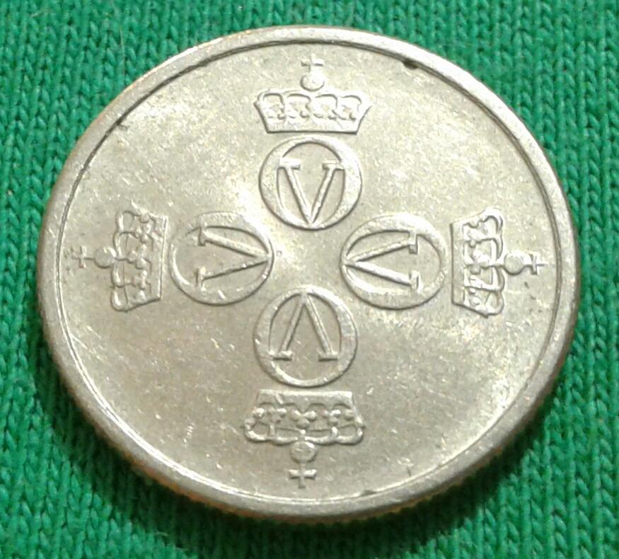 Норвегия 25 эре 1977 г. (605) 1