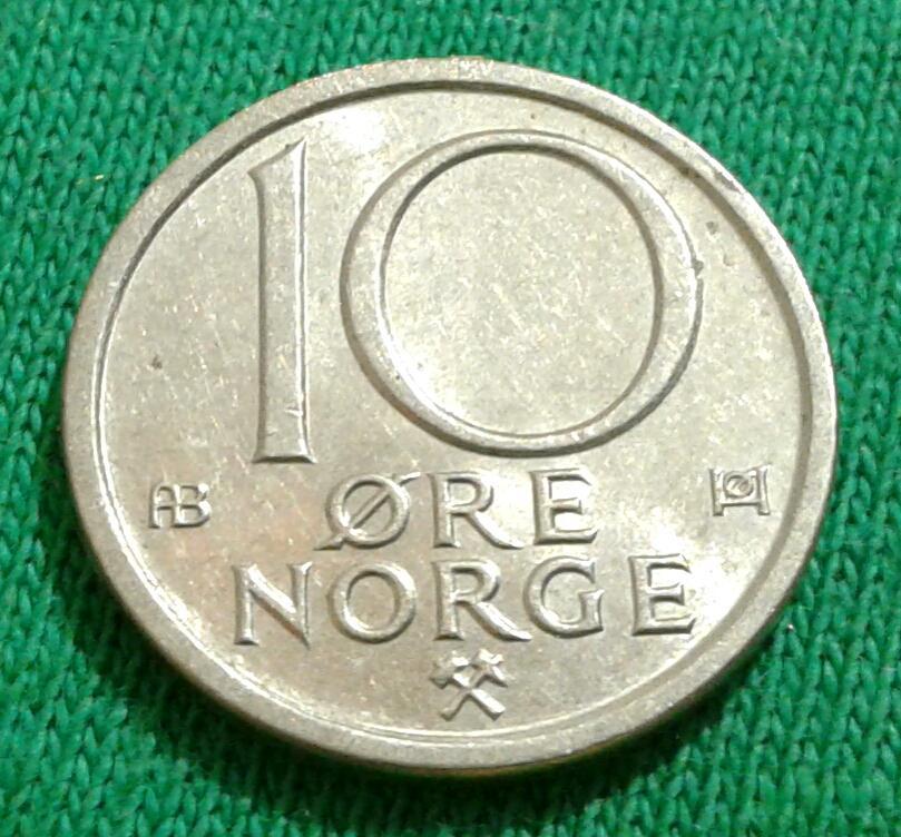 Норвегия 10 эре 1976 г. (615) 1