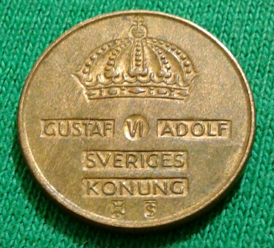 Швеция 1 эре 1955 г. 1