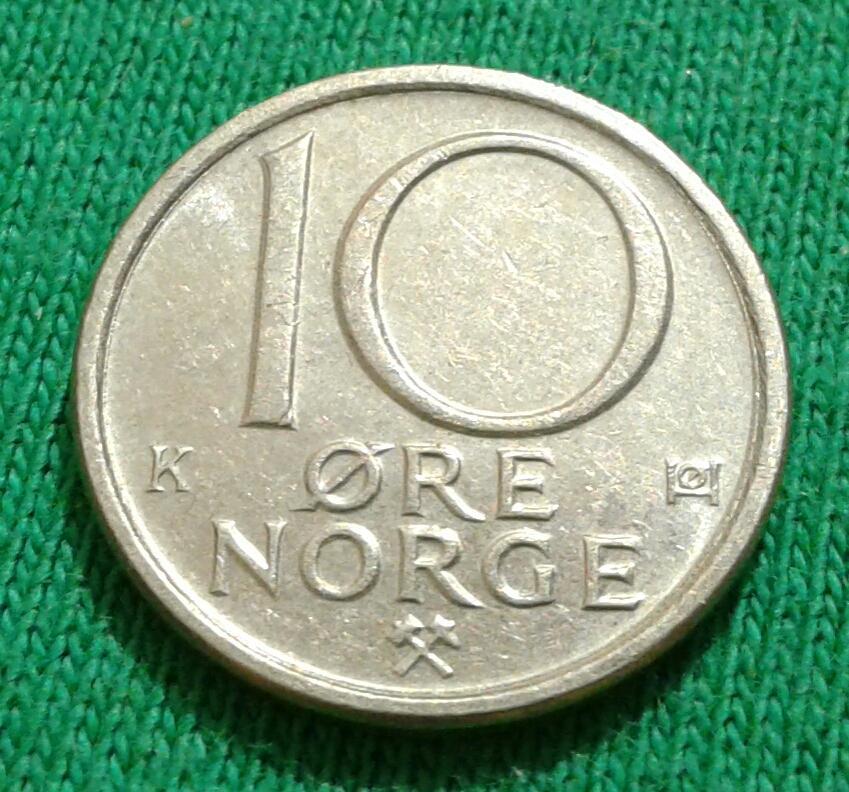 Норвегия 10 эре 1986 г. 1