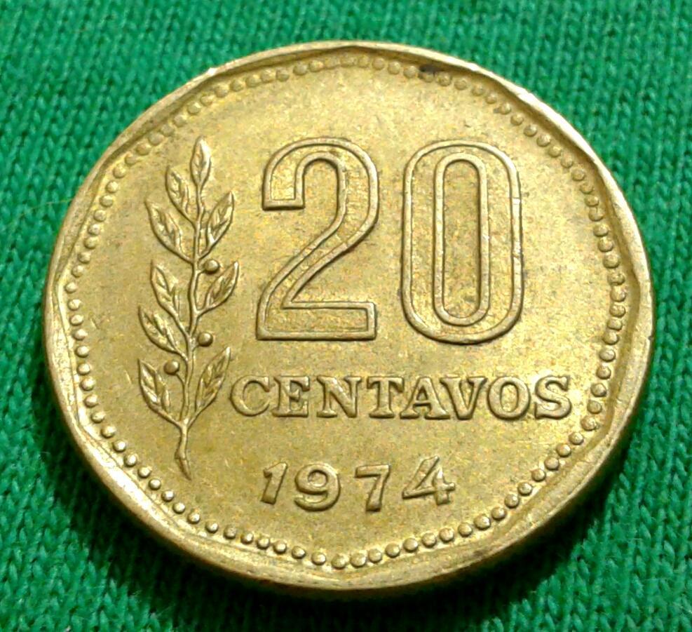 Аргентина 20 сентаво 1974 г. (639) 1