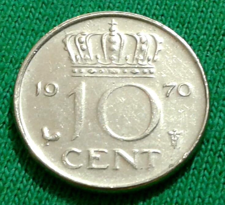 Нидерланды 10 центов 1970 г. (652)