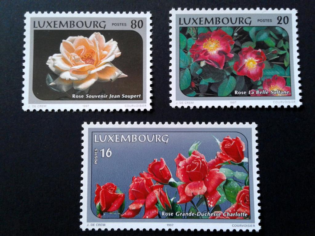 Люксембург 1997 г. Цветы, розы, флора **