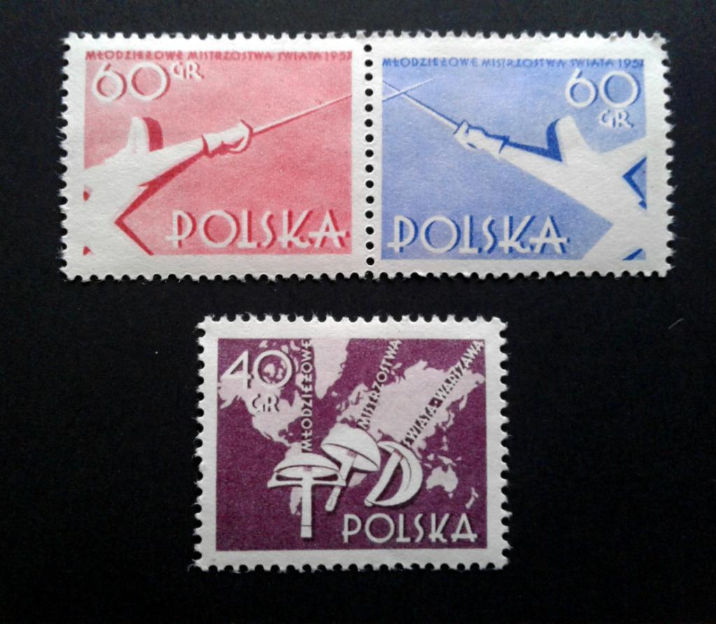 ** Польша 1957 г. Фехтование,юношеский Чемпионат Мира. Спорт