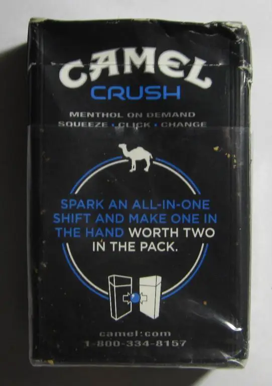 Пачка от сигарет Camel crush (стандарт). США 1