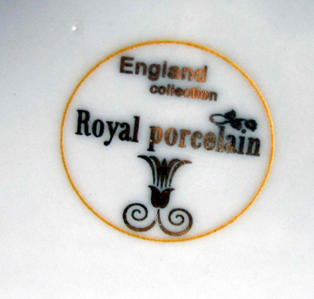 Блюдце (тарелка) Royal porcelain. England collection. Цветы 2