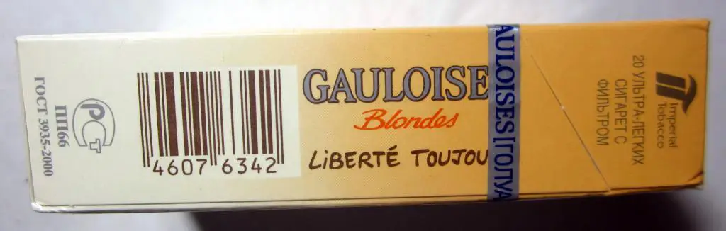 Пачка от сигарет Gauloises (стандарт) 3