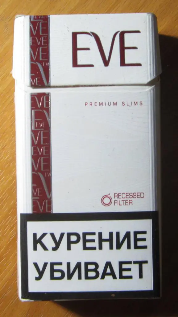 Пачка от сигарет EVE премиум (стандарт, 100 мм)