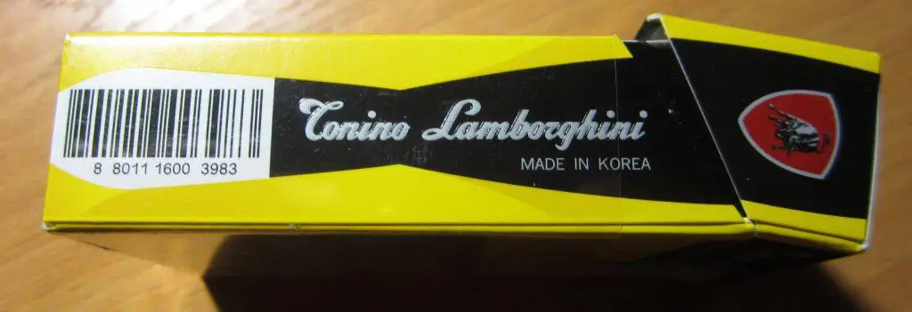 Пачка от сигарет Tonino Lamborghini (стандарт). Корея, экспорт 3