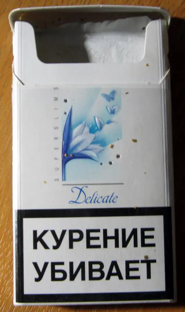 Пачка от сигарет Salem delicate (тонкие, 100 мм) 2