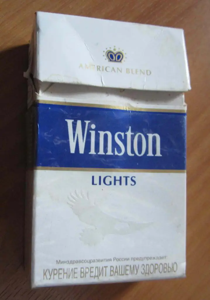 Пачка от сигарет Winston lights (стандарт)