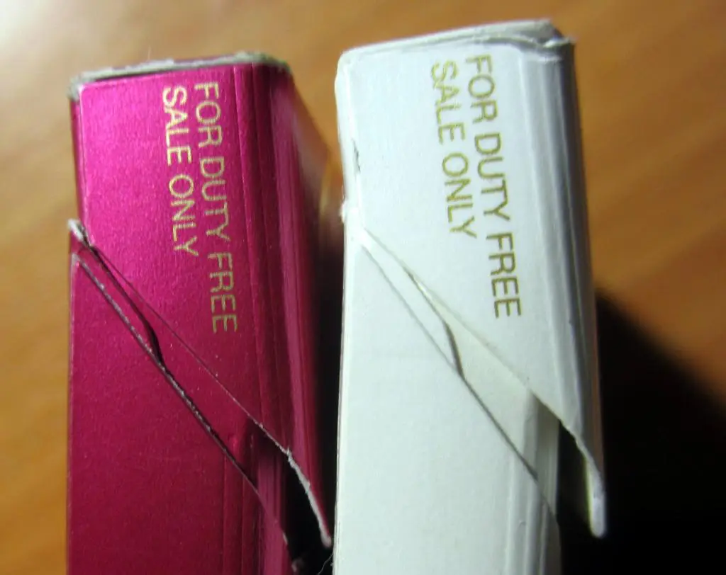 2 пачки от сигарет Sobranie (тонкие, 100). РФ для Duty free 5