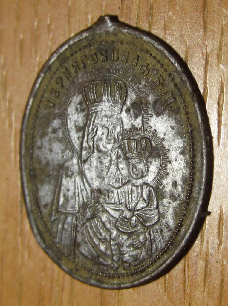 Старая нательная икона (иконка, образок, ладанка). Св. Феодосий Черниговский и Бож 2