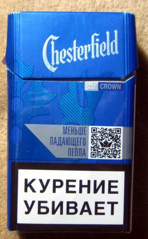 Пачка от сигарет Chesterfield blue (компакт)