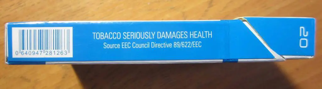 Пачка от сигарет Platinum (тонкие, 100). США 3