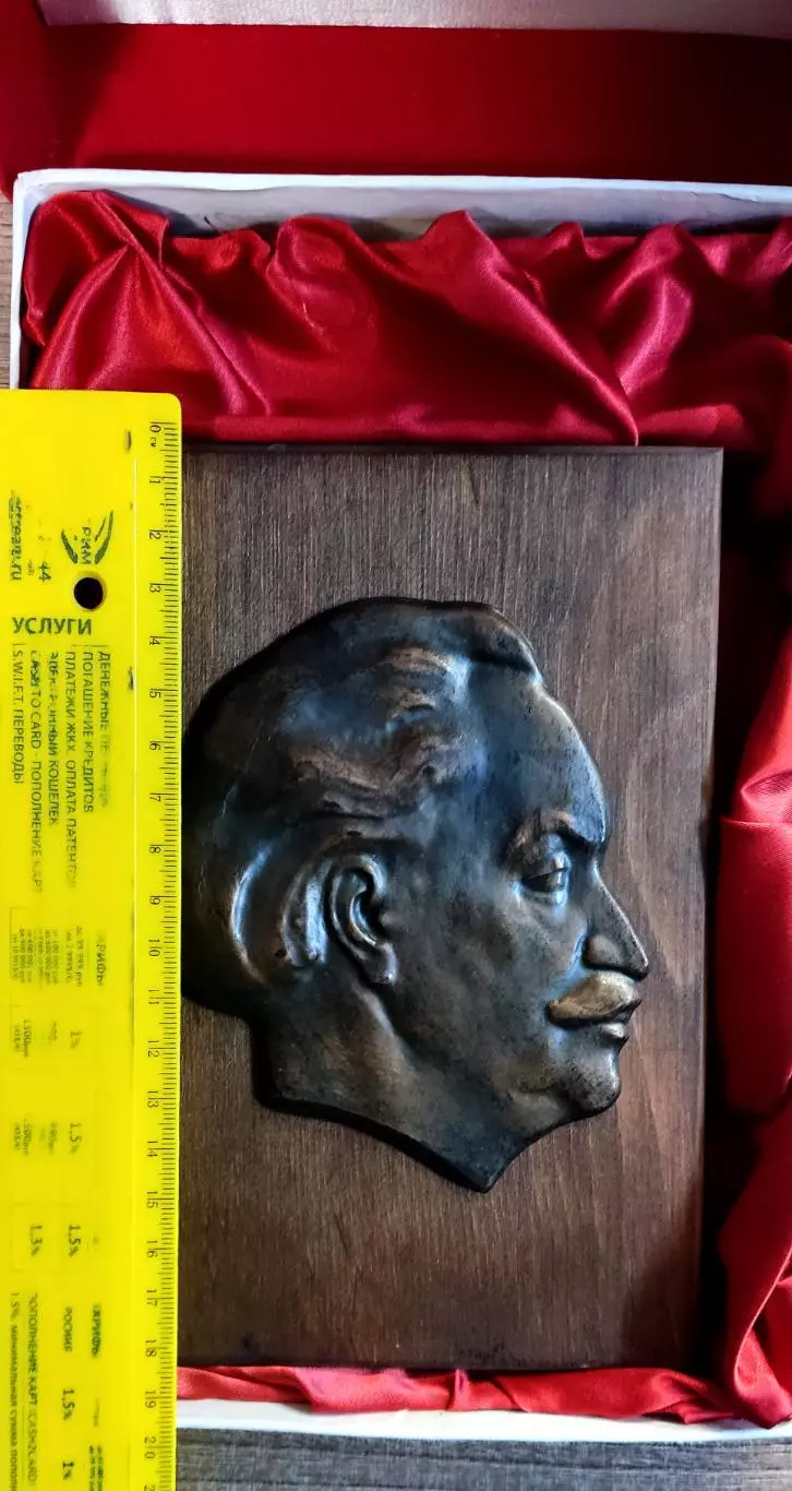 ЦК ДКМС КОМСОМОЛ ПИОНЕРИЯ БОЛГАРИЯ НАГРАДНАЯ ПЛАКЕТКА Г. ДИМИТРОВ БРОНЗА ДЕРЕВО 4