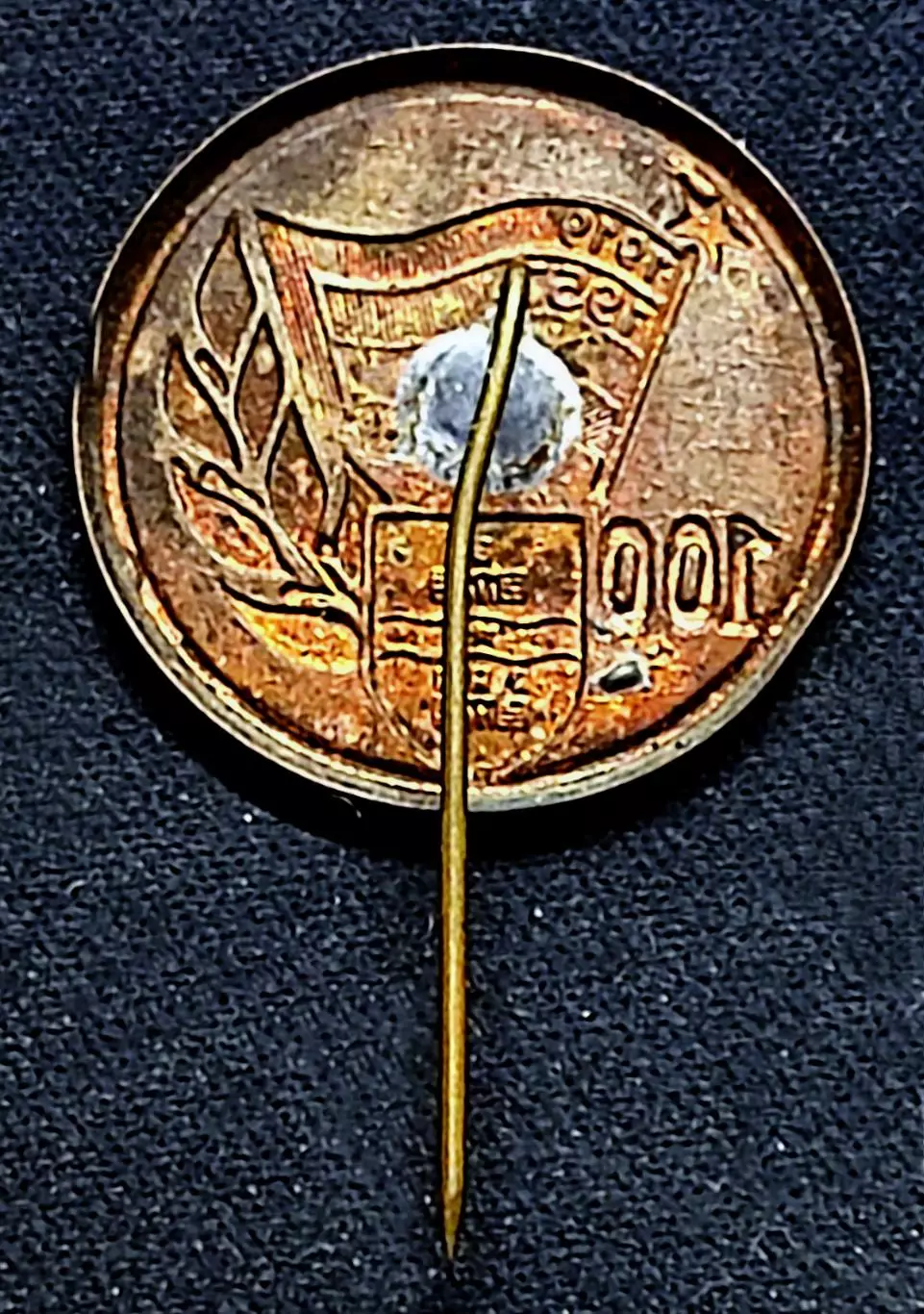 КОМСОМОЛ Венгрия Знак юбилейный. герб города. тяжелый 1