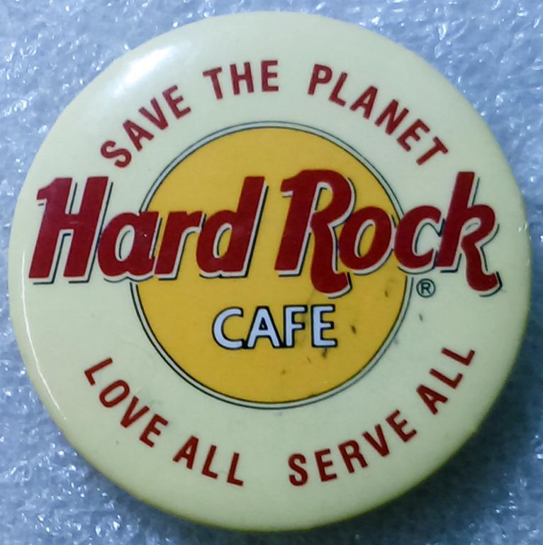 ТОРГОВЛЯ. КАФЕ HARD ROCK. save the planet love all serve all - спасите планету л