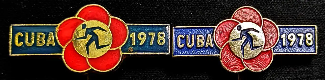 XI ФЕСТИВАЛЬ МОЛОДЕЖИ. КУБА 1978 РОМАШКА ФЕСТИВАЛЬНАЯ МИЛЯ. УЧАСТНИК. ПАРА