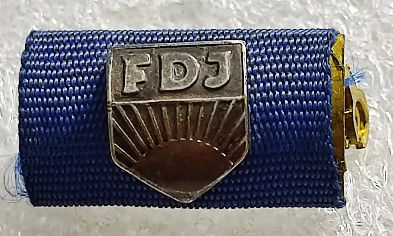 ВЛКСМ КОМСОМОЛ ГДР. FDJ ПЛАНКА К МЕДАЛИ АРТУРА БЕККЕРА 2 ст. тяж. мет.