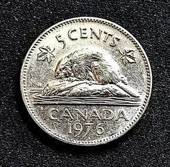 Канада 5 центов 1976. Елизавета II. из оборота
