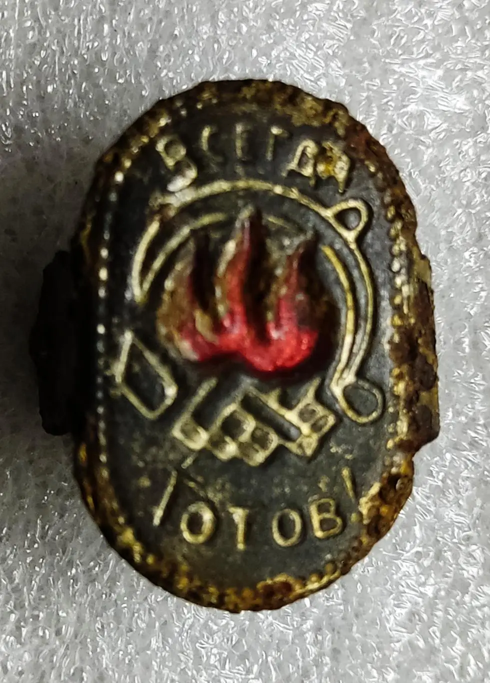 ЗАЖИМ НА ПИОНЕРСКИЙ ГАЛСТУК. ОДЕССА. артель ХРОНОМЕТР. КАК ЕСТЬ.