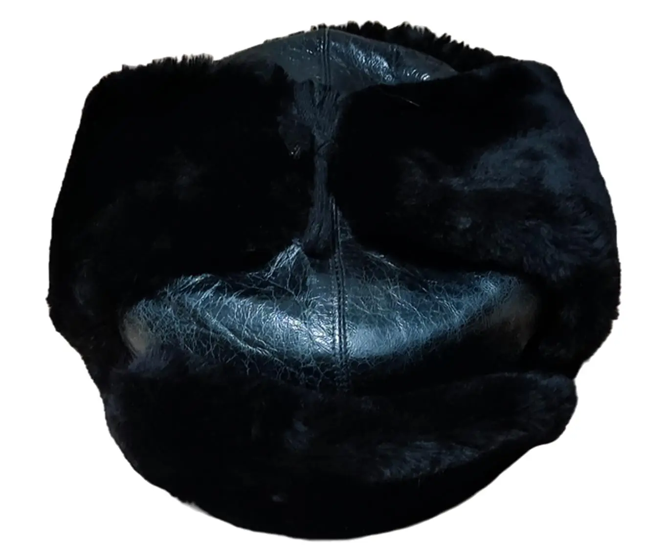 ФОРМЕННАЯ ШАПКА ОФИЦЕРА ВМФ СССР. ВЕРХ КОЖА. р-р 58. 1981 год 4