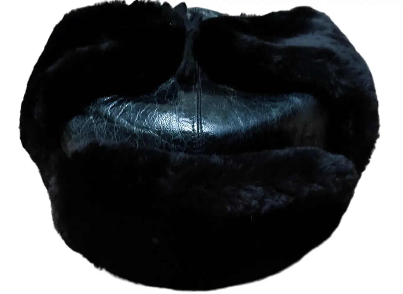 ФОРМЕННАЯ ШАПКА ОФИЦЕРА ВМФ СССР. ВЕРХ КОЖА. р-р 58. 1981 год 3