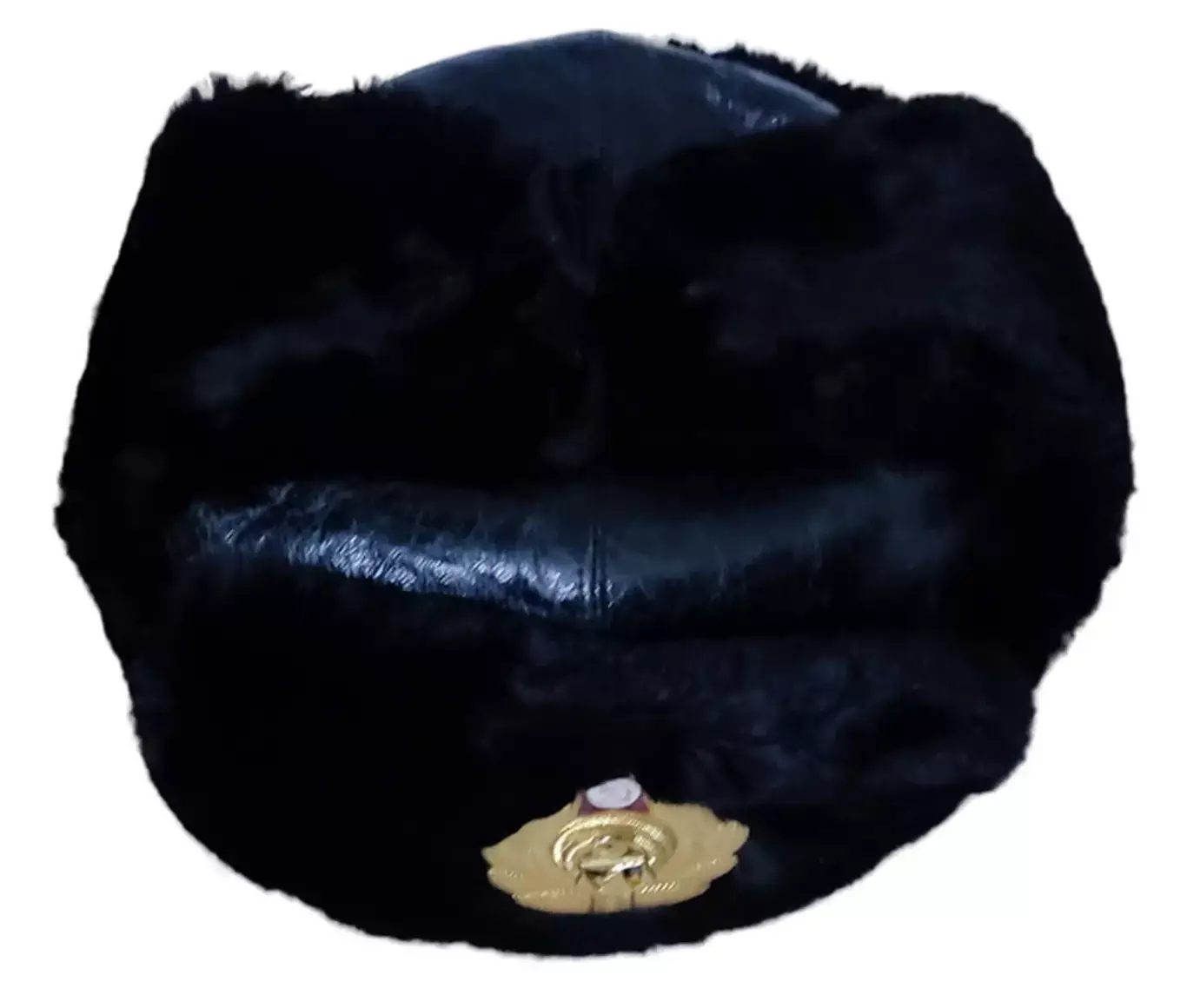 ФОРМЕННАЯ ШАПКА ОФИЦЕРА ВМФ СССР. ВЕРХ КОЖА. р-р 58. 1981 год 2