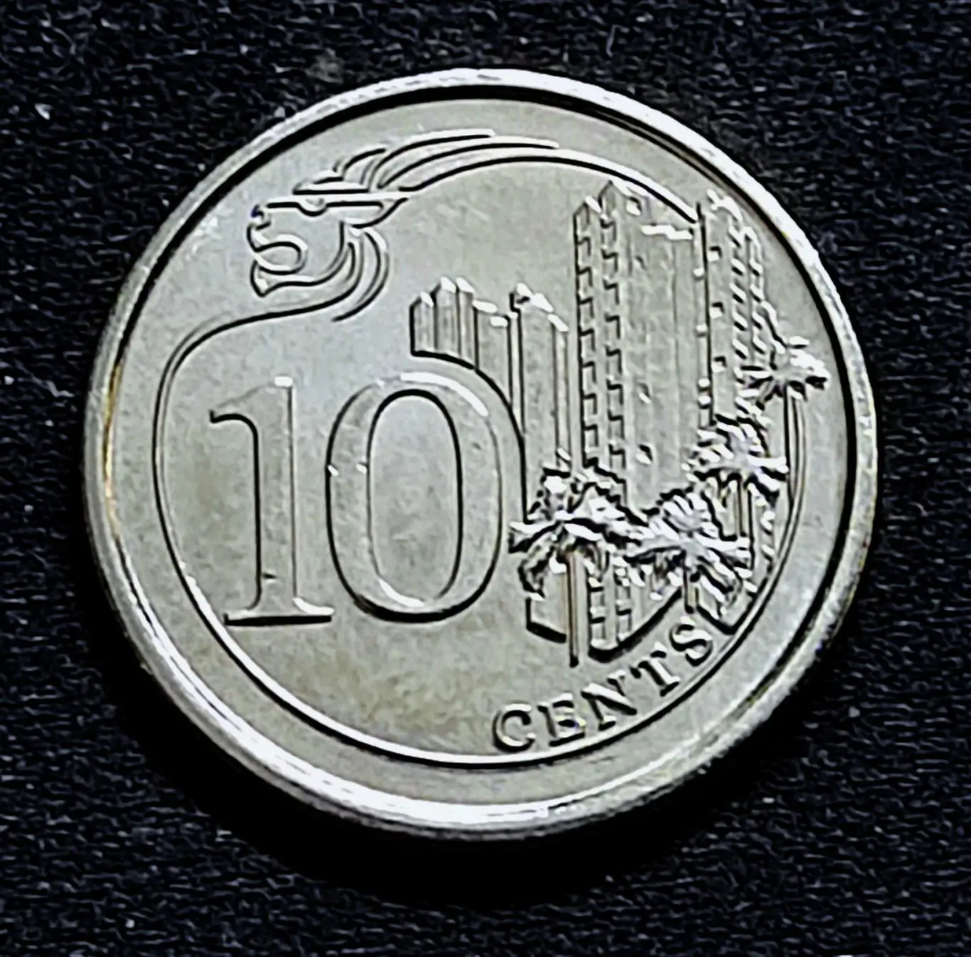 Сингапур 10 центов 2013 год. из оборота