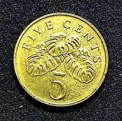 Сингапур 5 центов 2007 год. из оборота