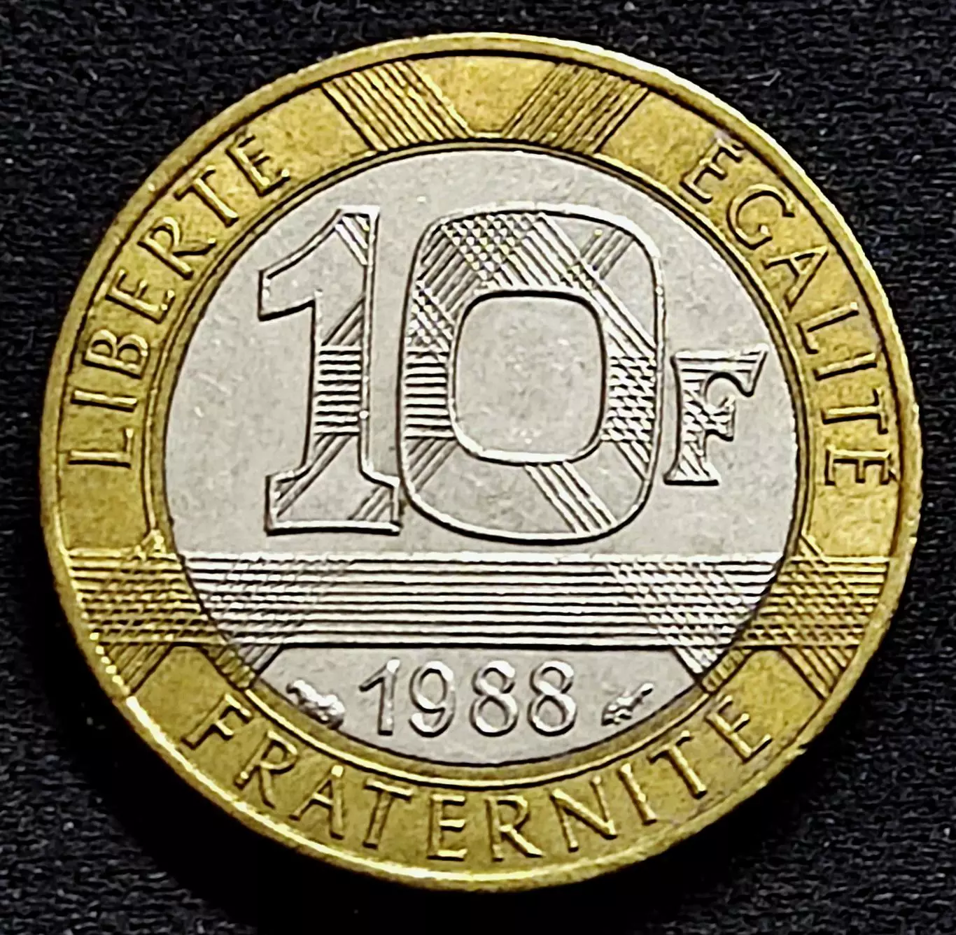 Франция 10 франков 1988 год