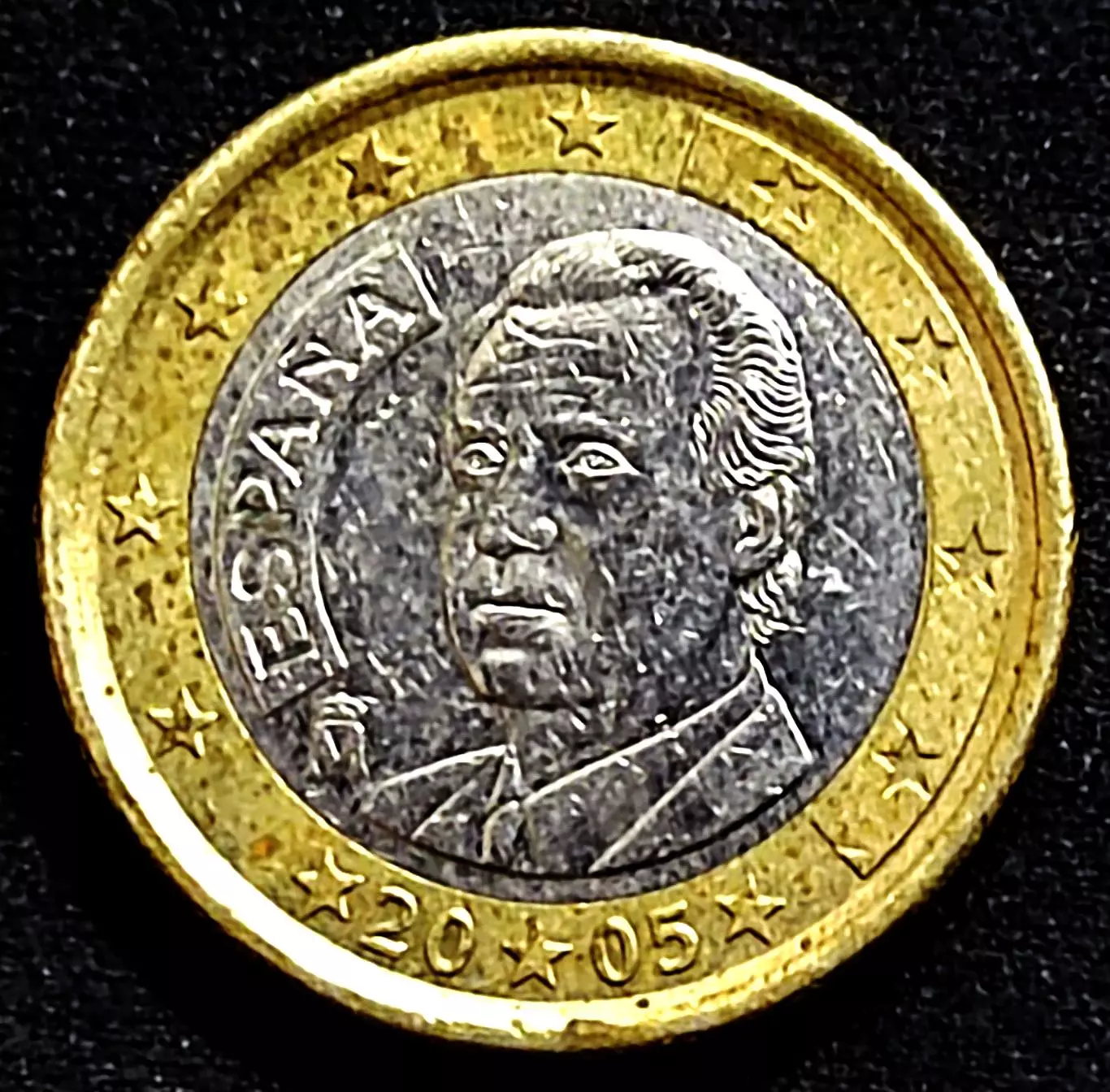 Испания 1 евро 2005 год. король Хуан Карлос