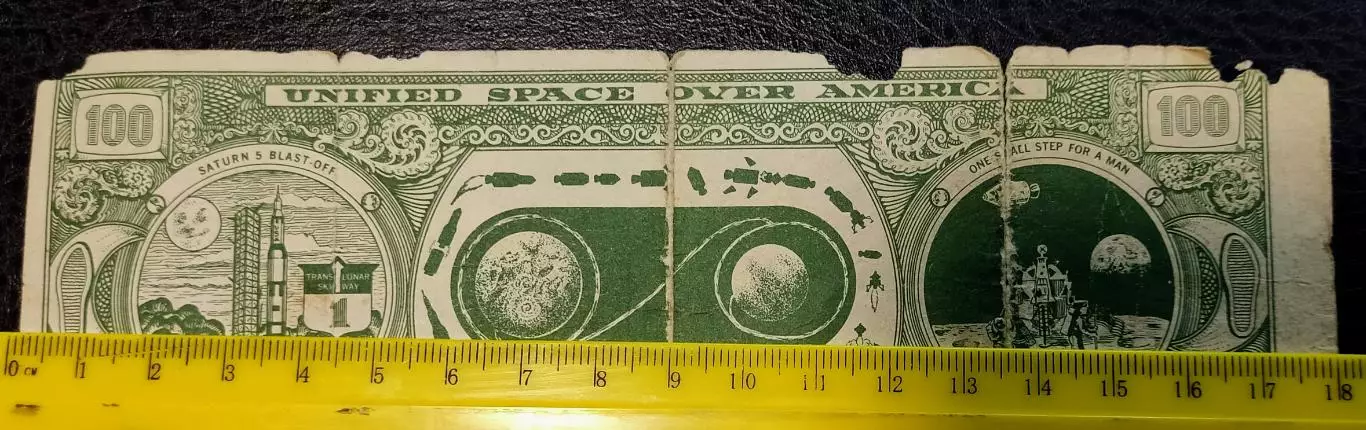 АМЕРИКА. США ДОЛЛАР. КОСМОС 100 ЛУННЫХ ДОЛЛАРОВ 1969 ГОД 2