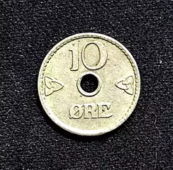 Норвегия 10 эре 1951 последний год